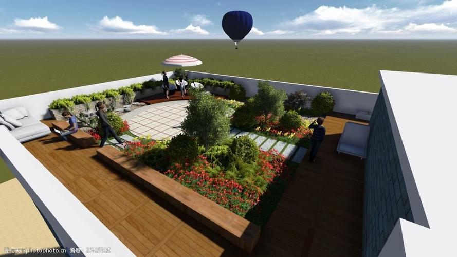 屋顶花园景观设计绿化设计园林景观设计